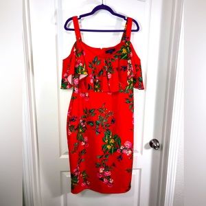 Rachel Roy Plus Size Floral Cold Shoulder Dress